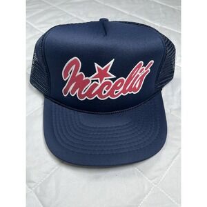 Miceli's Trucker Hat Snapback Navy Mesh Restaurant Logo Foam Front Retro